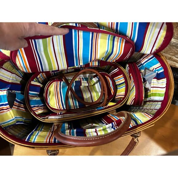 Longaberger Sunny Day flip flops Boardwalk basket set of Large Medium small lot - Picture 5 of 7